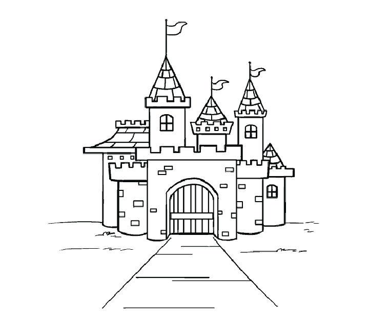 Wonderful Cartoon Castle Drawing