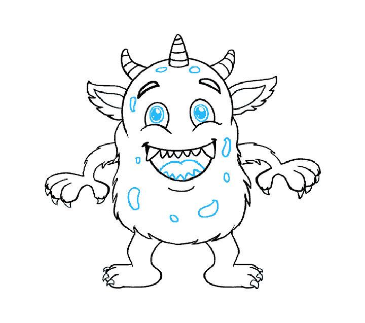 Wonderful Cartoon Monster Drawing