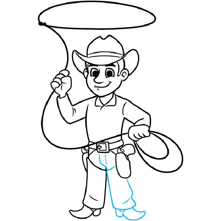 Wonderful Cowboy Drawing