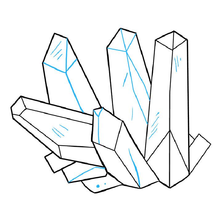 Wonderful Crystals Drawing for Beginner