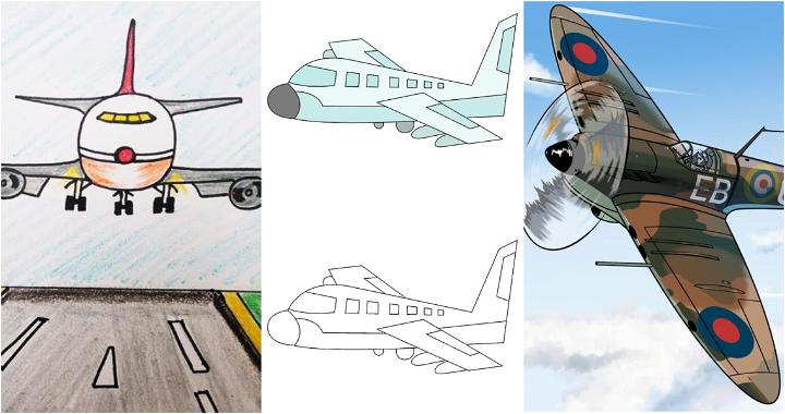 How to Draw a Plane  Easy Drawing Tutorial For Kids