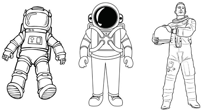 25 Easy Astronaut Drawing Ideas - How to Draw an Astronaut