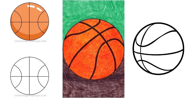 Sketch Basketball Background Vector Vector Art  Graphics  freevectorcom