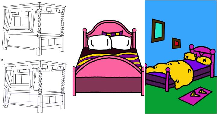 25 Easy Bed Drawing Ideas - How to Draw a Bed