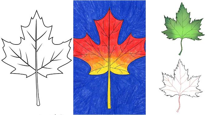 easy fall leaf drawing ideas tutorials