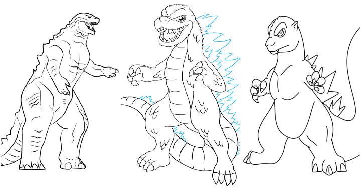 25 Easy Godzilla Drawing Ideas - How to Draw Godzilla