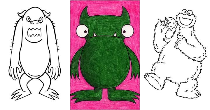 25 Easy Monster Drawing Ideas - How to Draw a Monster