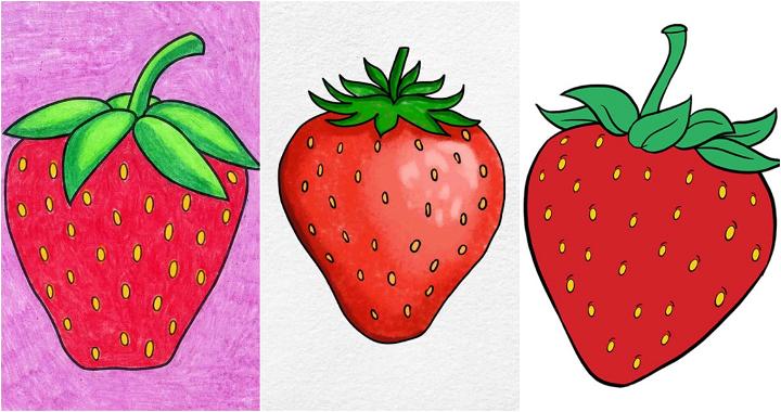 20 Easy Strawberry Drawing Ideas - How to Draw a Strawberry