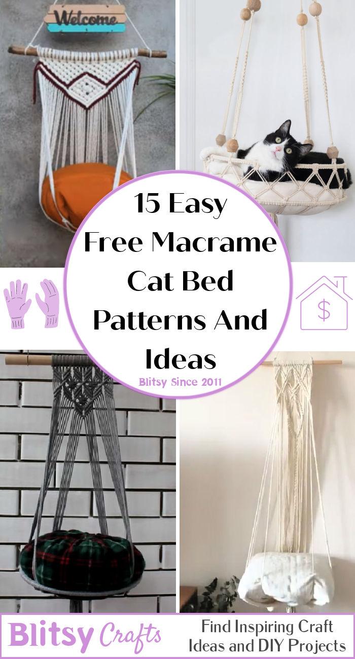 15 Easy Free Macrame Cat Bed Patterns And Ideas