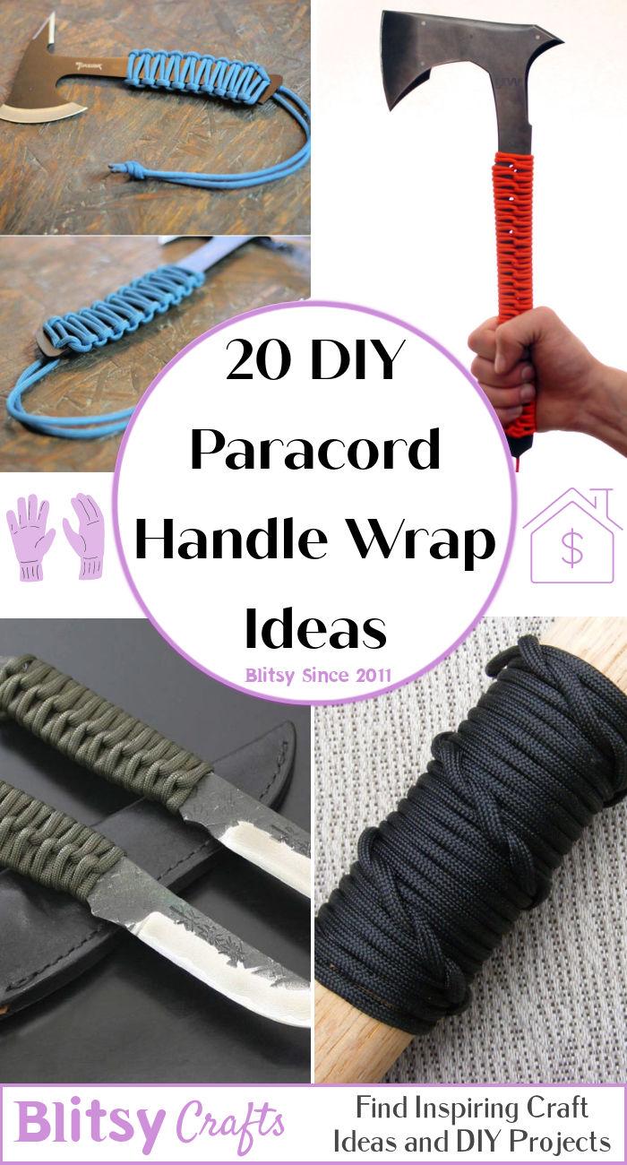20 Easy DIY Paracord Handle Wrap Patterns - how to wrap a handle with paracord