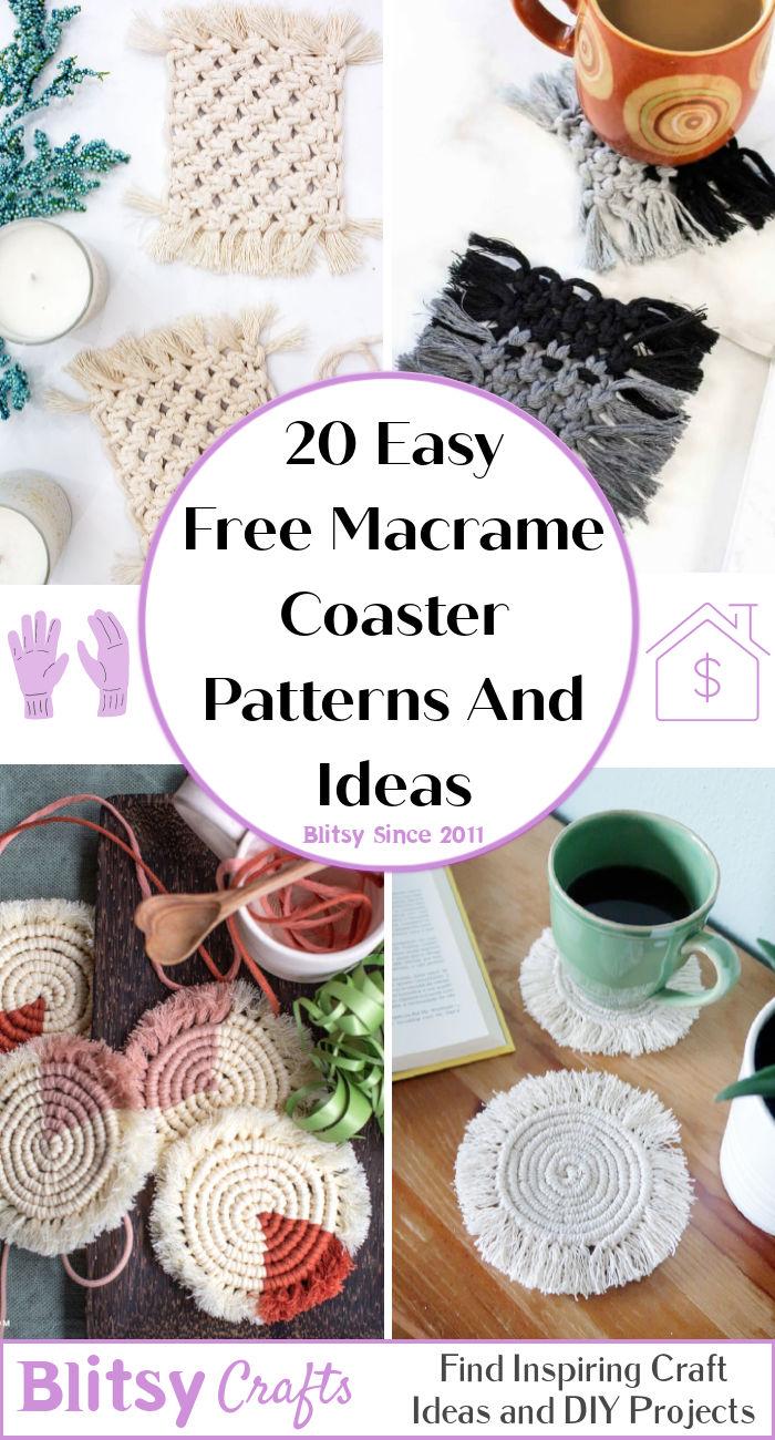 20 Easy Free Macrame Coaster Patterns And Ideas