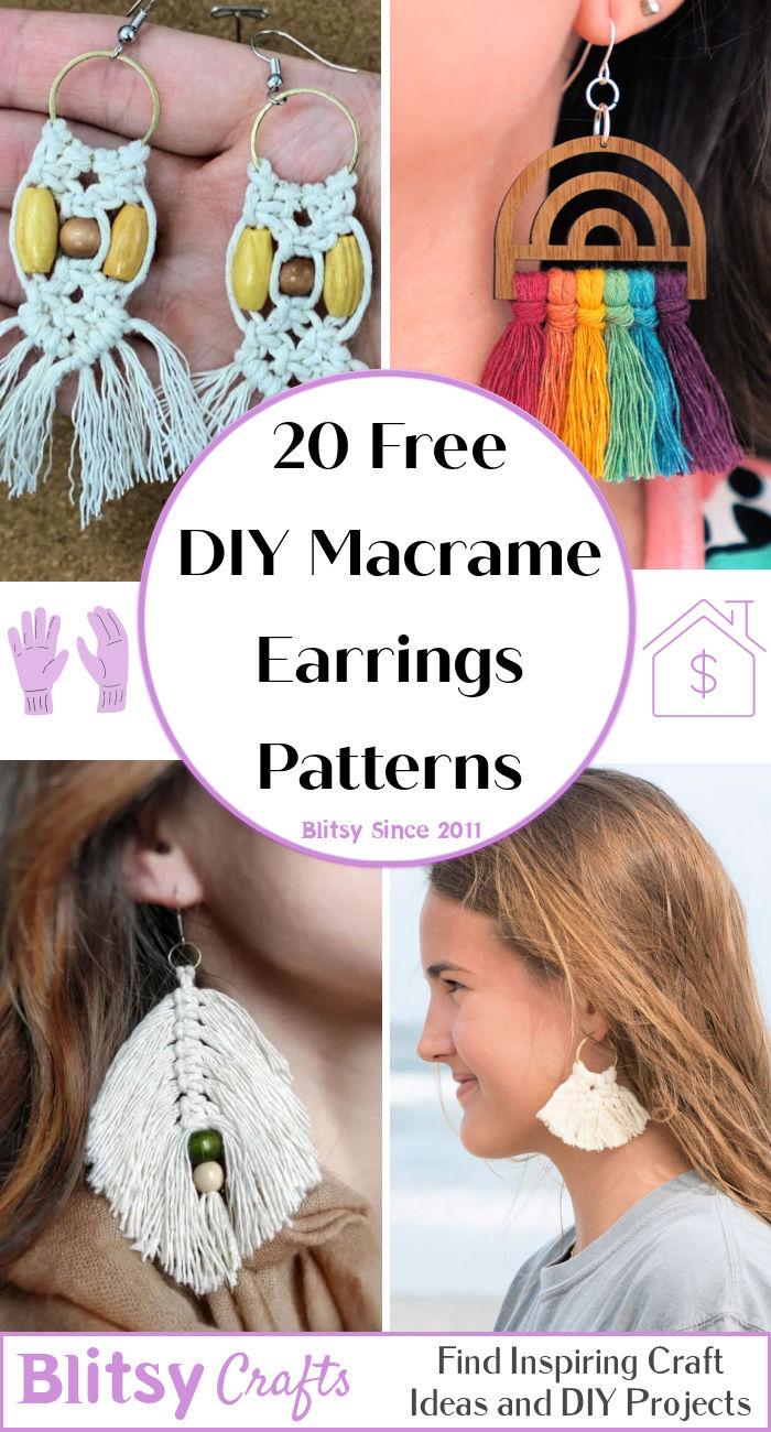 20 Free DIY Macrame Earrings Patterns