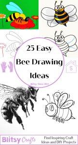 25 Cute Bee Drawing Ideas - How to Draw a Bee - Blitsy