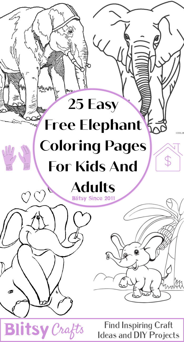 25 Free Elephant Coloring Pages For Kids And Adults 25 Free Elephant Coloring Pages For Kids And Adults