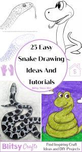 25 Easy Snake Drawing Ideas - How to Draw a Snake - Blitsy