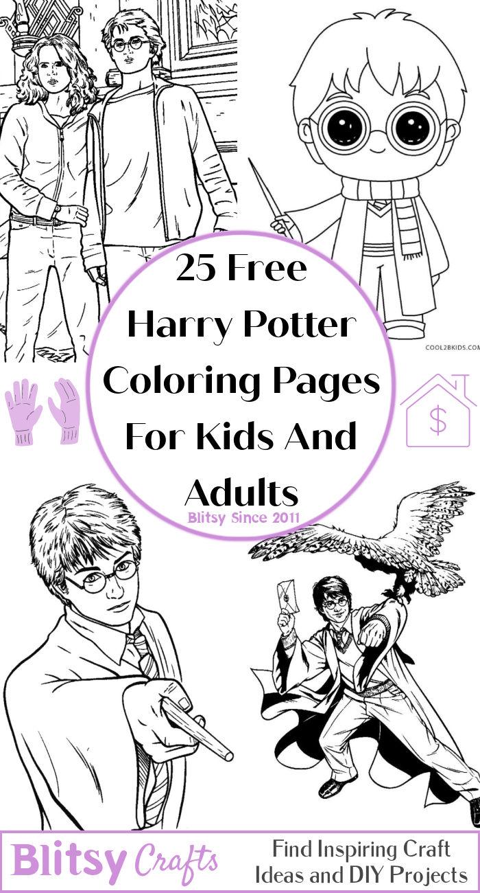 25 Free Harry Potter Coloring Pages For Kids And Adults 
