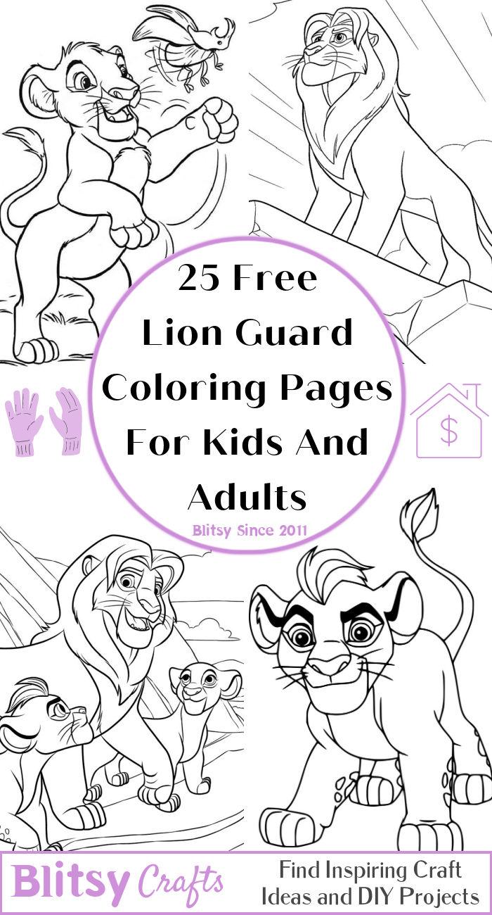 25 Easy and Free Lion Guard Coloring Pages for Kids and Adults - Cute Lion Guard Coloring Pictures and Sheets Printable
