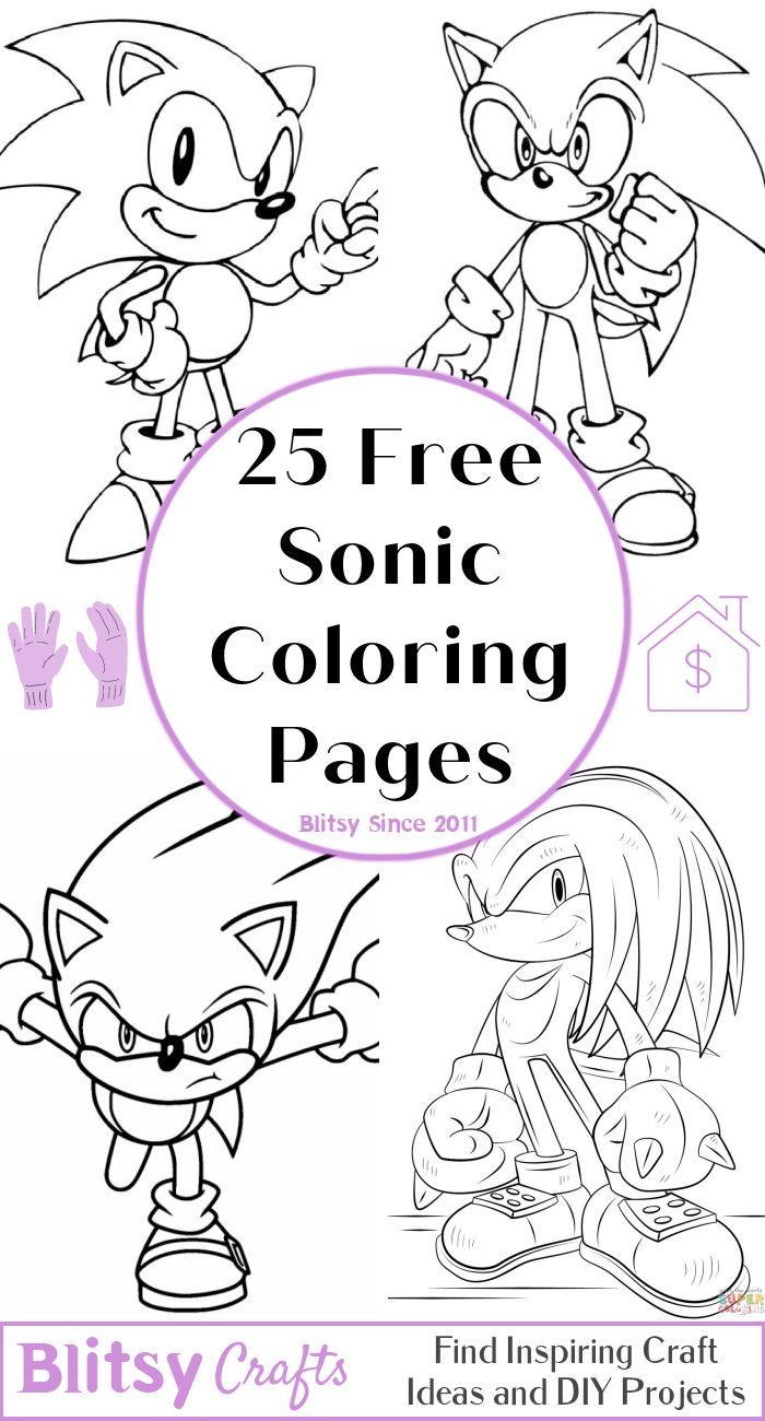 25 Easy and Free Sonic Coloring Pages for Kids and Adults - Cute Sonic Coloring Pictures and Sheets Printable