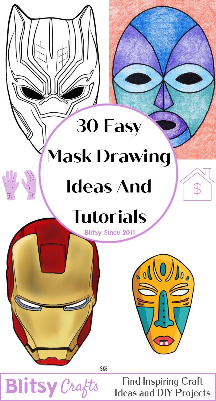 30 Easy Mask Drawing Ideas How to Draw a Mask