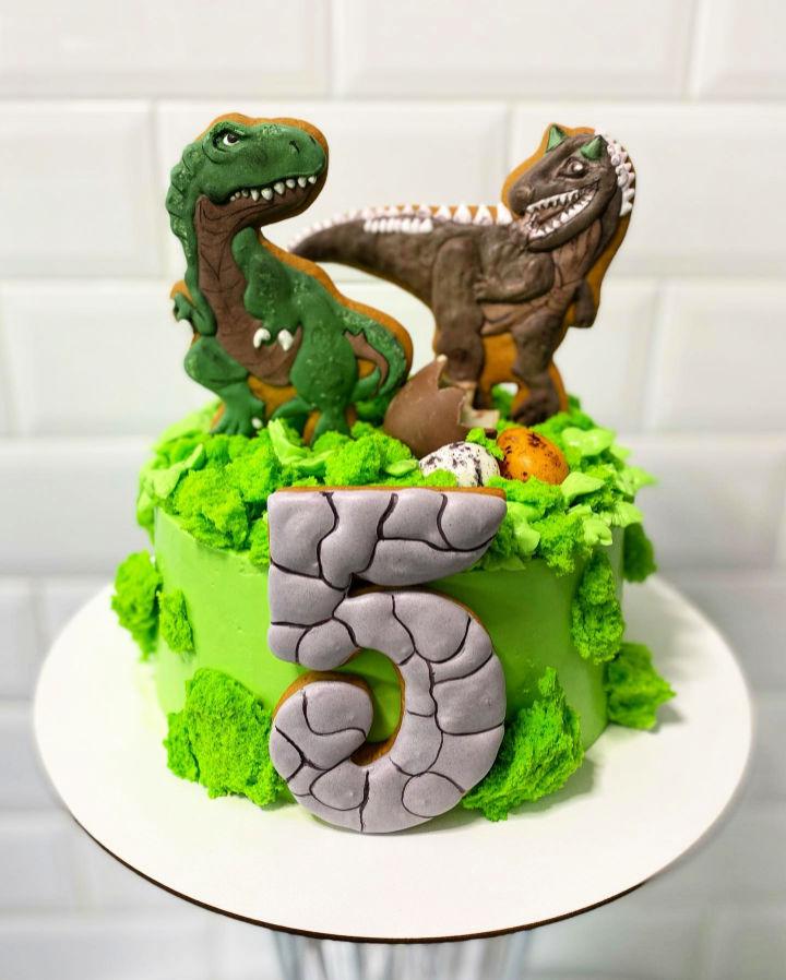 5th Birthday Dinosaur Cake