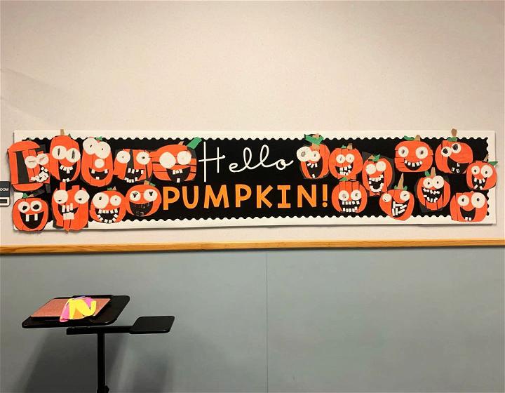 Adorable Silly Pumpkin Bulletin Board