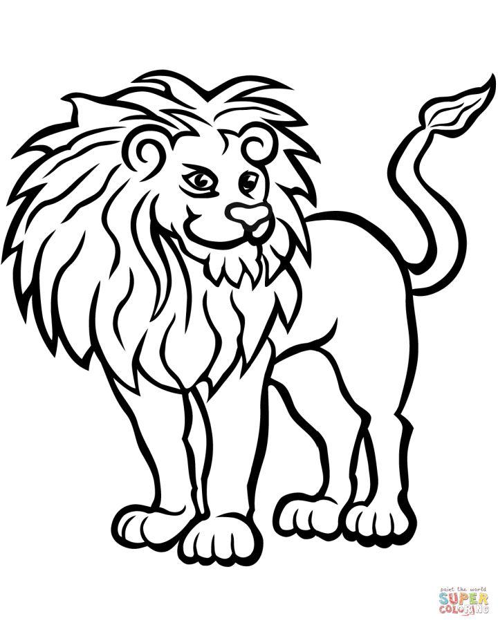African Lion Coloring Sheets