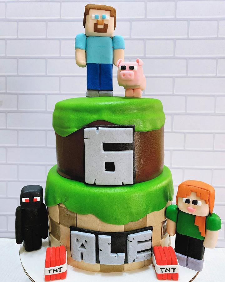 Minecraft Cake for Tristan | Minecraft cake, Minecraft cake cupcakes,  Minecraft birthday cake