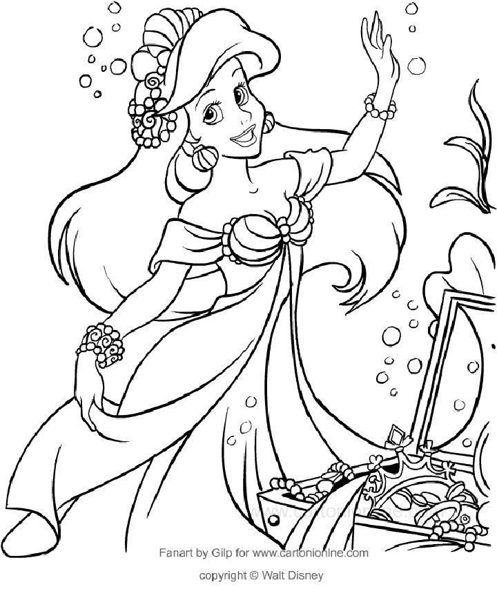 Ariel the Little Mermaid Coloring Pages for Kids