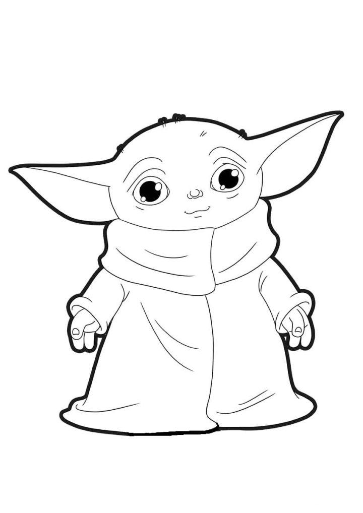 Baby Yoda Coloring Pages for Kids
