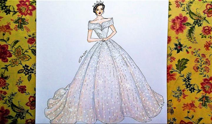 Ball Gown Wedding Dress Drawing