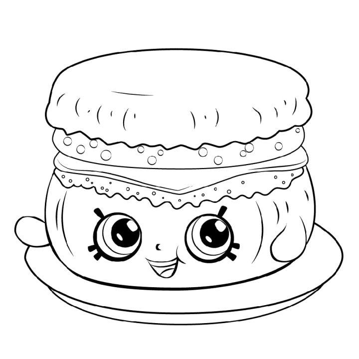 Barbie Breakfast Muffin Shopkin Coloring Pages