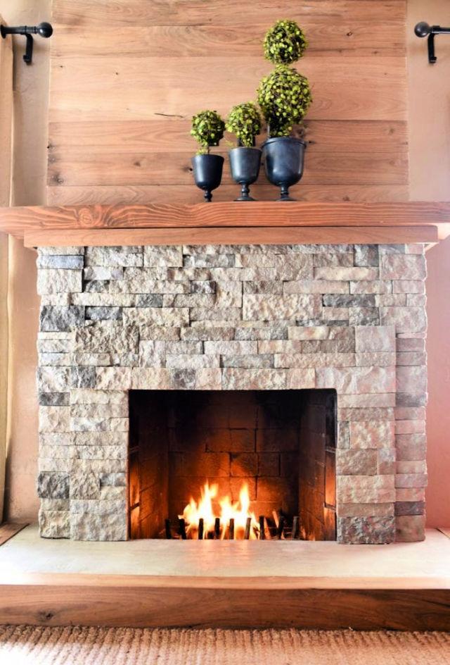 Beautiful Airstone Fireplace Decor