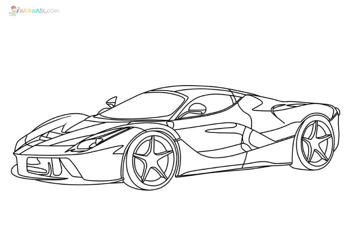 Beautiful Coloring Page of the Race Car
