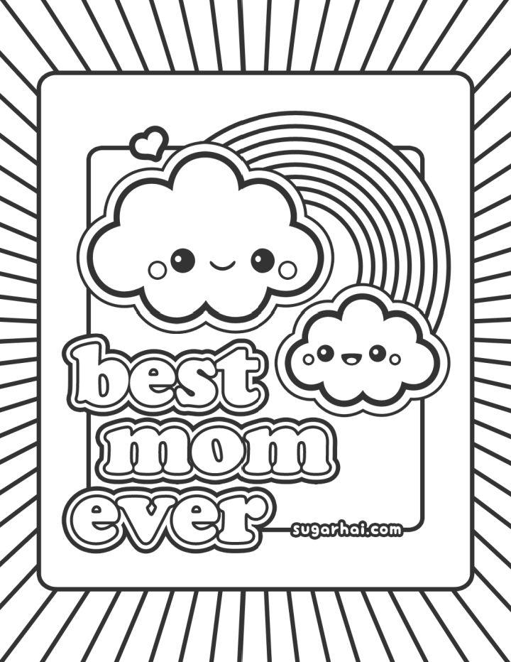 Best Mom Coloring Sheets