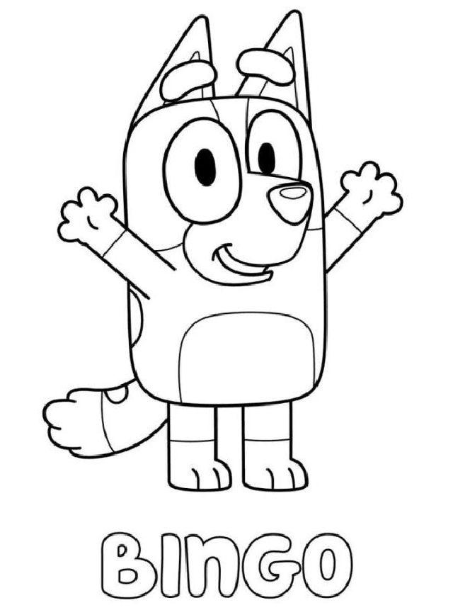 Bluey Cartoon Coloring Pages
