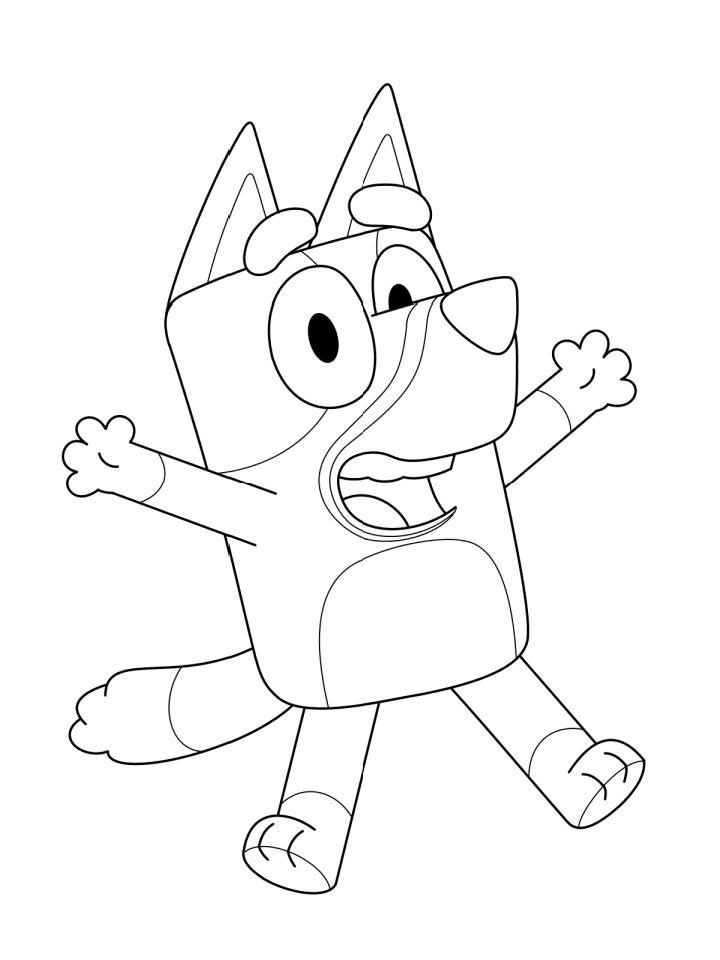 Bluey Coloring Pages, Tracer Pages, and Posters