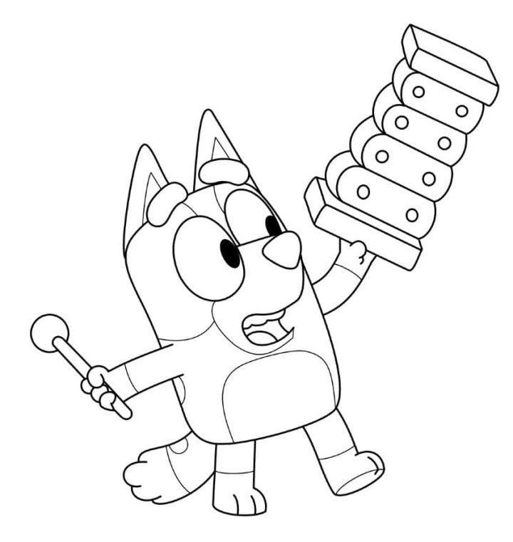 Bluey with Toys Coloring Book
