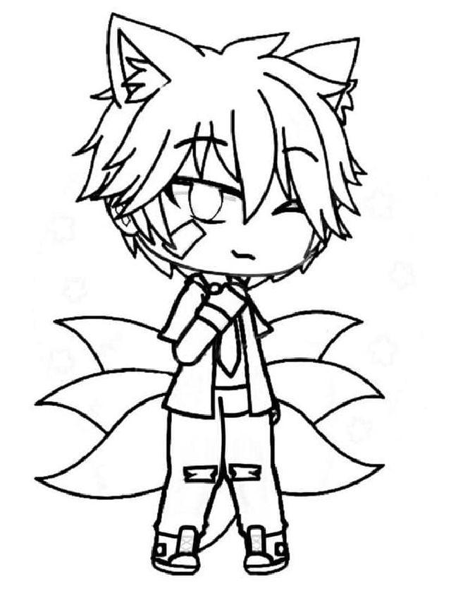 Boy Gacha Life Coloring Pages Pictures