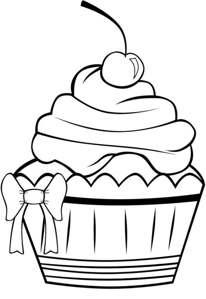 C Is for Cupcake Coloring Page