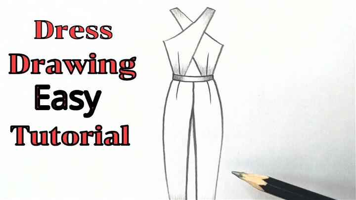 Casual Fashion Dress Drawing