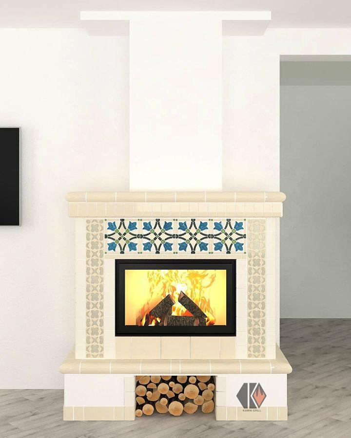 Ceramic Tile Fireplace