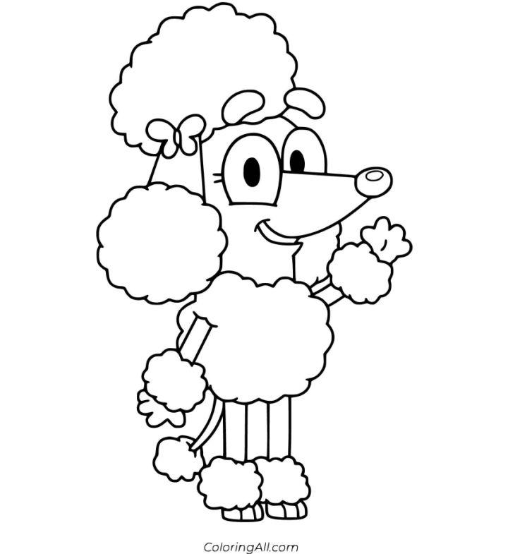 Coco from Bluey Coloring Page