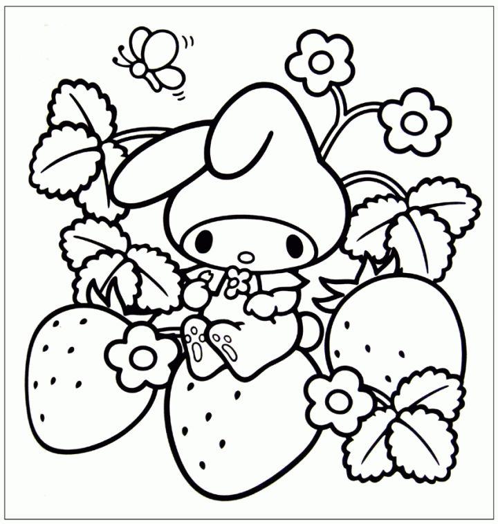 Coloring Page of Kawaii Sanrio