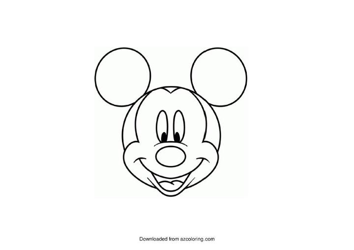 Coloring Page of Mickey Mouse Head