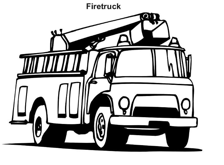 Coloring Pages of Fire Engine