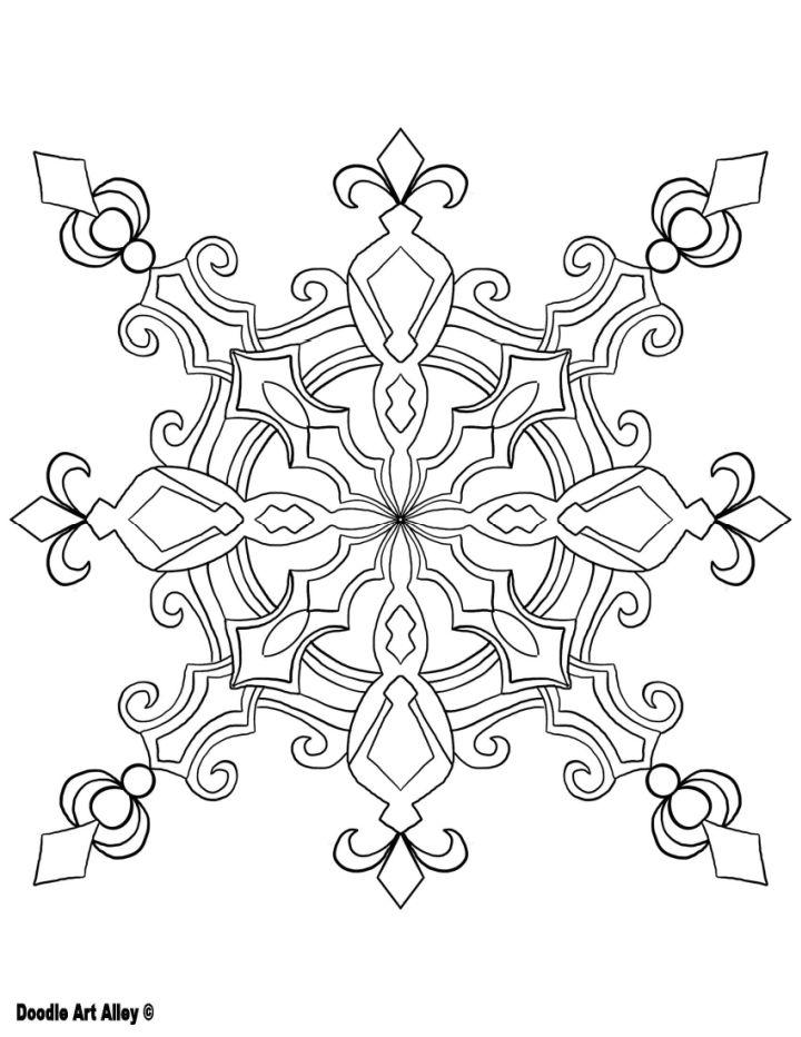 Coloring Pages of Snowflake
