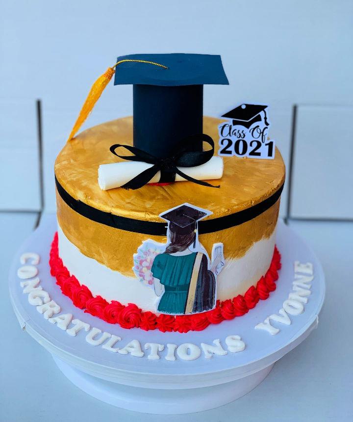 Cool Girl Graduation Cake