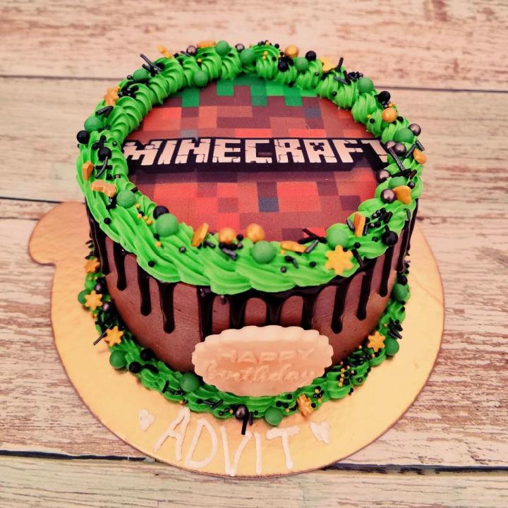 Cool Minecraft Theme Cake