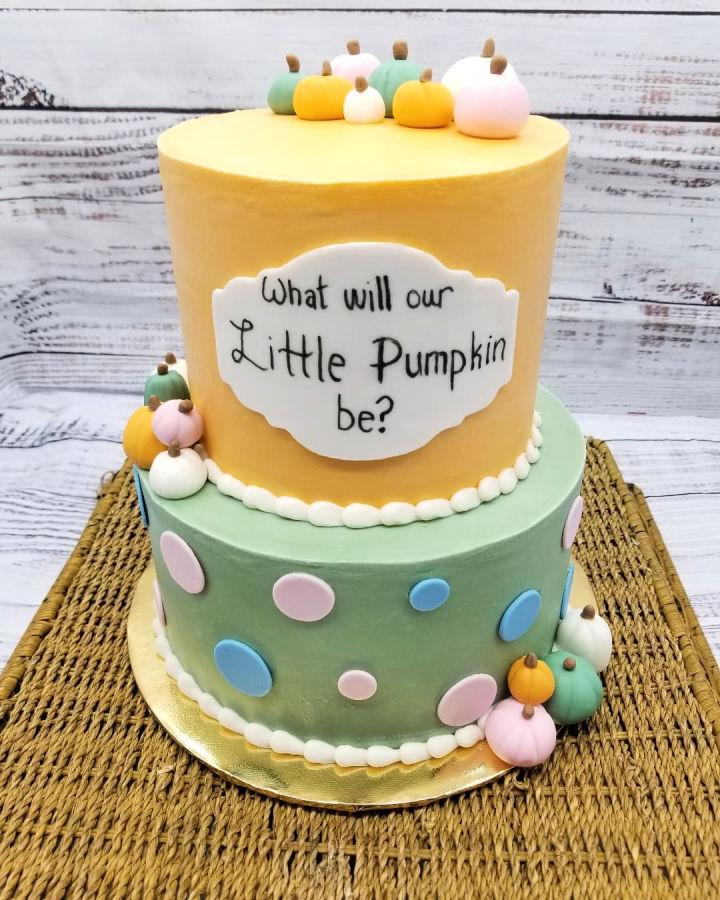 Custom Fall Gender Reveal Cake