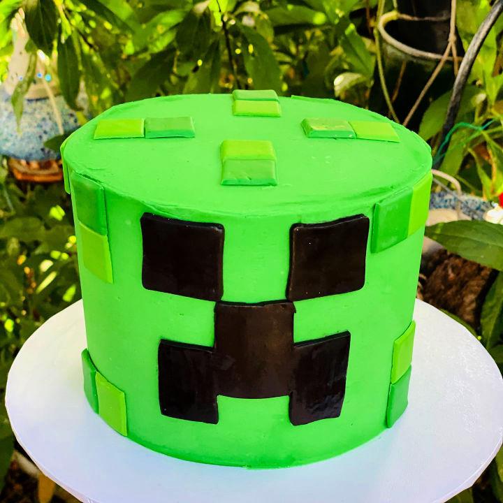 Custom Minecraft Creeper Cake